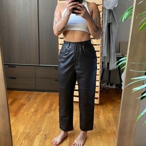 Vintage leather pants brown size 25